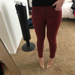 Red Waxy Goldsign Skinny Jeans!